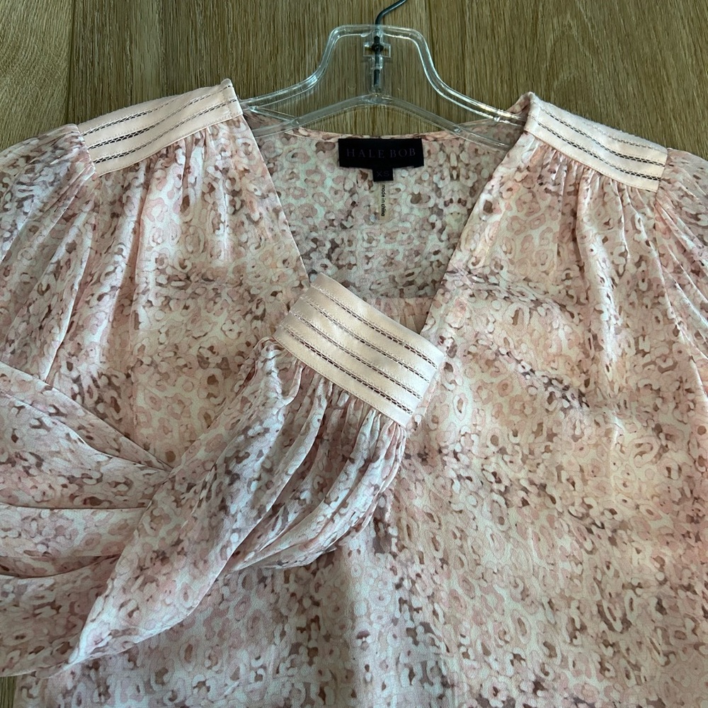 Pink Patterned Women's Top - Picture 2 of 3